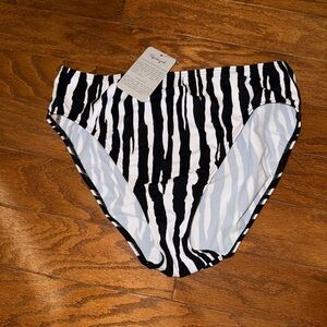 Zebra Print Swim Bottoms